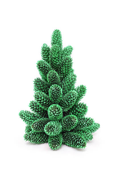 istock Handmade green pinecone Christmas tree on white background with copy space 2250772886
