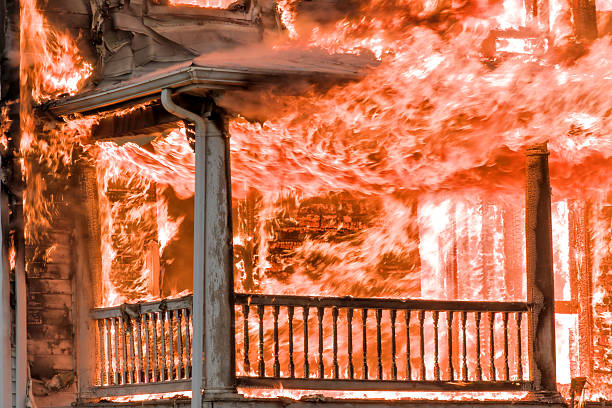 A live-burn training session for firefighters in Shamokin Township, Northumberland County, Pennsylvania on April 28th, 2019.