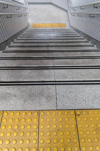 istock Tactile Paving and Staircase in a Modern Underground Passage 2250781641