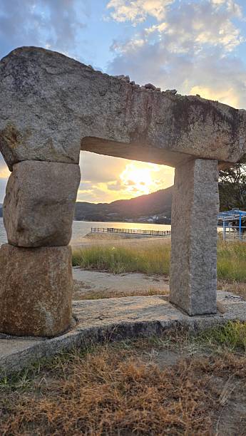 istock Sunset Framed by Stone on Shodoshima Island. 2250801829