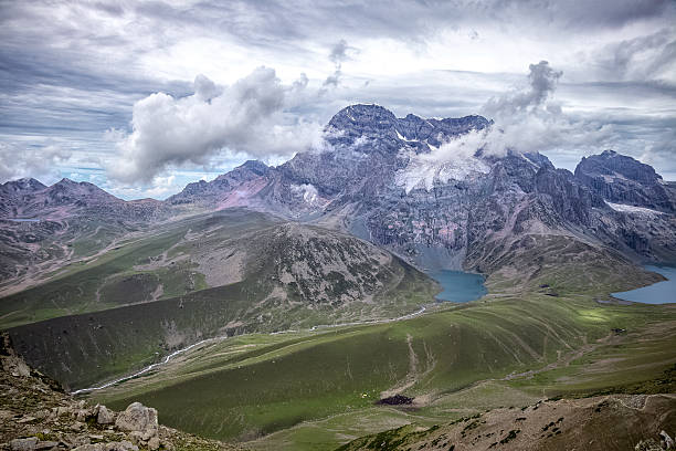 istock A breathtaking panoramic view of an alpine Himalayan landscape featuring turquoise lakes, rugged mountains, a glacier, and dramatic cloud formations. Perfect for travel, nature, adventure, environment, and tourism themes. 2250807905