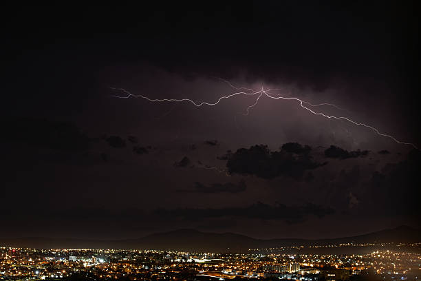 istock Puebla volcanic landscape with lightnings 2250810732
