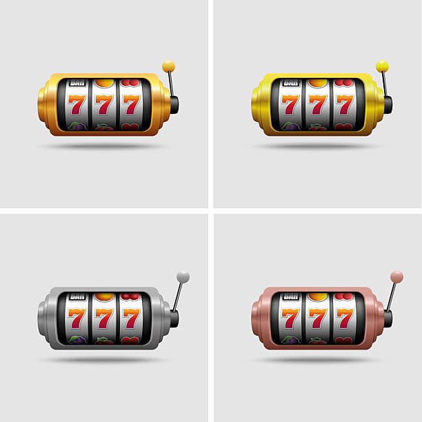 istock Four slot machine panels with triple sevens in various designs and colors 2250815087