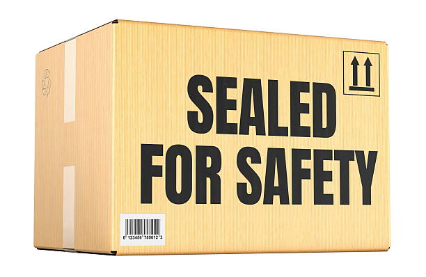 istock Sealed for safety, cardboard box. 3D rendering 2250830645