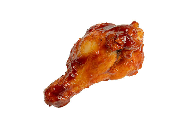 istock Grilled spicy chicken wing isolated on white background 2250832573