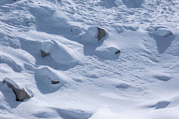 istock Abstract Snow and Ice Formations on Mountain Rocks 2250839276