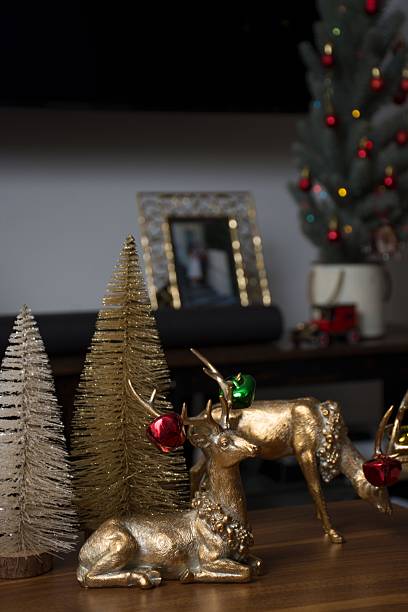 istock Festive Golden Reindeer Decorations 2250842223