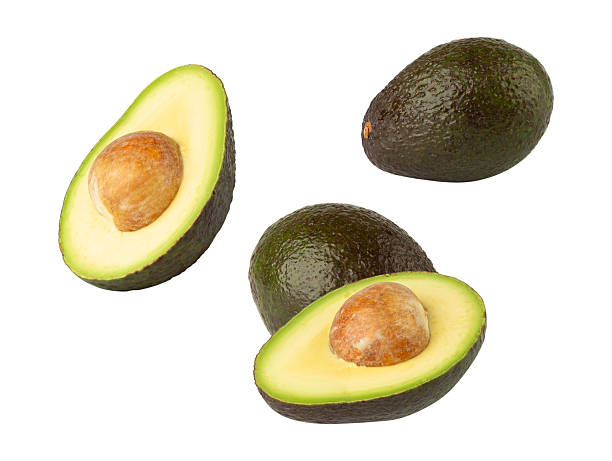 istock Falling Avocado isolated on white background with clipping path, full depth of field 2250844008