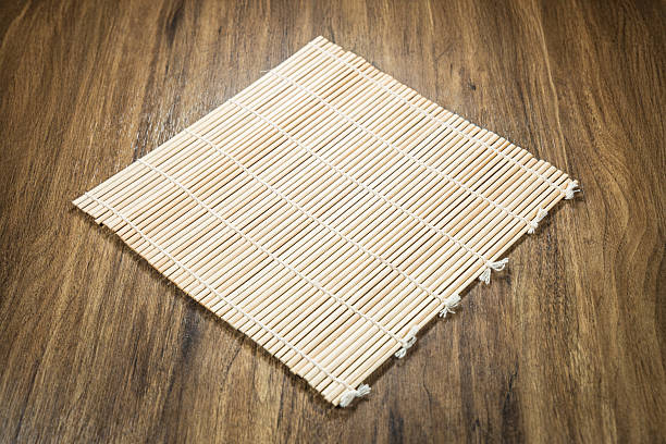 istock bamboo sushi rolling mat japanese kitchen tool wood surface 2250849075