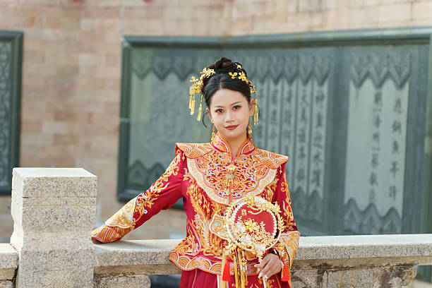 istock A beautiful Chinese bride's upper body portrait. 2250858405