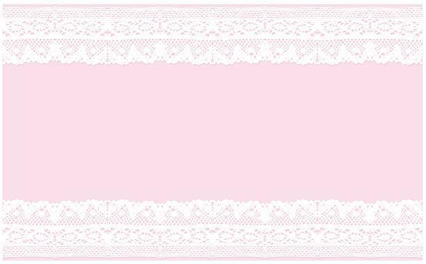 A delicate background illustration featuring elegant white lace at both the top and bottom, with a soft pink background and a clear central space for text, logos, or other design elements. Ideal for invitations, greeting cards, posters, social media graphics, web banners, and other creative projects. The intricate lace adds sophistication while the soft pink background creates a warm and inviting atmosphere.