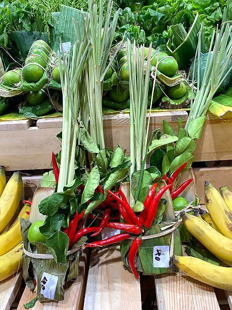 Fresh lemongrass and kaffir lime