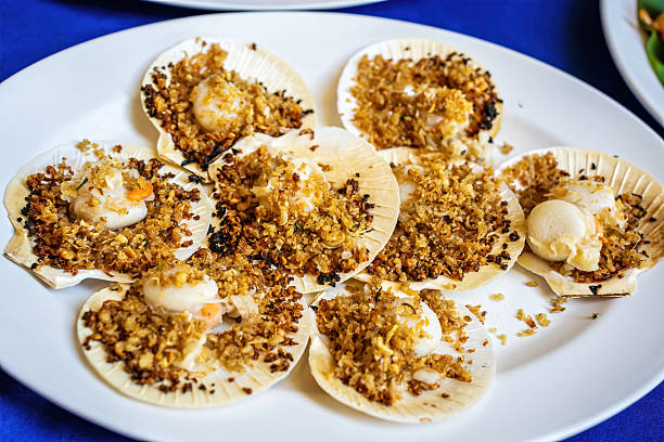istock Grilled scallops with garlic butter 2250862209