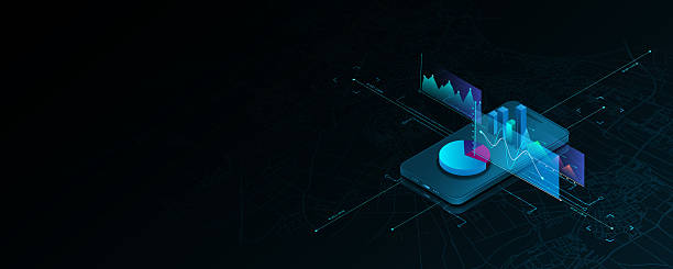 istock Mobile phone technology background image, stock market financial data analysis graph concept 2250865758