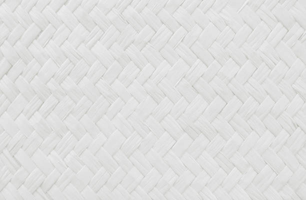 istock White reed weaving mat texture background with vintage style. 2250866079