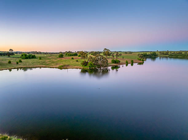 istock Clear Sky Soft Pink Sunset Over Carcoar Dam 2250866452