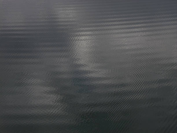A tranquil close-up of dark blue water with subtle ripples and a soft, reflective sheen. The scene conveys calm, stillness, and moody atmosphere ideal for nature or abstract themes.