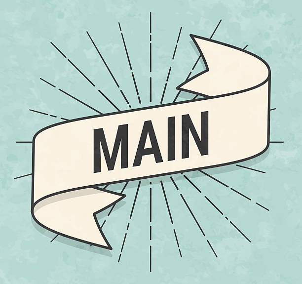 Main. Banner, ribbon, label in a trendy vintage style. Beautiful retro ribbon with old textured paper and sunbursts in the background. Colors used: green, blue, beige and black. The banner is beige with a black outline, the sunbursts and the text are black. The background is green-blue. Vector Illustration (EPS file, well layered and grouped). Easy to edit, manipulate, resize or colorize. Vector and Jpeg file of different sizes.