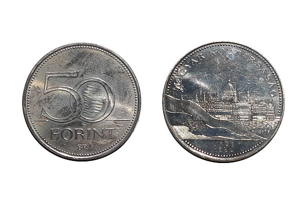 istock 50 Forint 2006 Hungarian Coin – Obverse and Reverse on White Background 2250891725