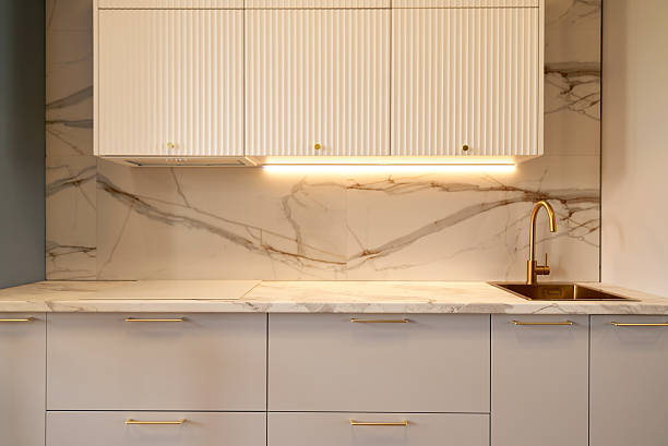 istock Modern kitchen design with sleek cabinets and stylish sink 2250892696