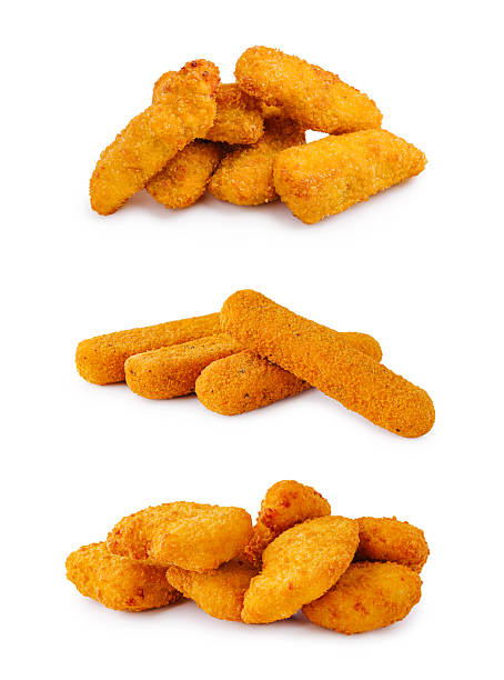 istock Delicious assortment of crispy fried snacks on a white background 2250894084