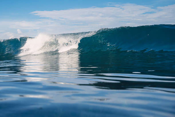 istock Ocean blue wave. Crashing surfing wave 2250895852