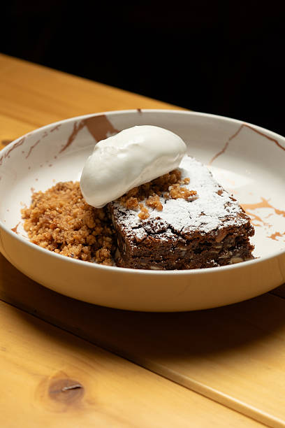 istock Caprese cake with ice cream, a dish at the restaurant 2250905720