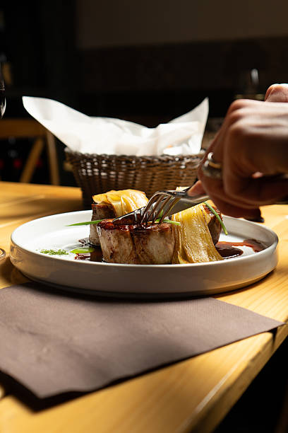 istock Pork fillet on a plate at the restaurant 2250905812