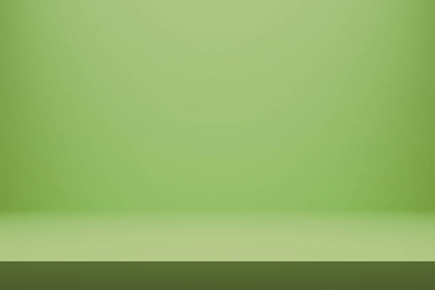 istock Empty green studio room with soft lighting, perfect for product placement 2250908952