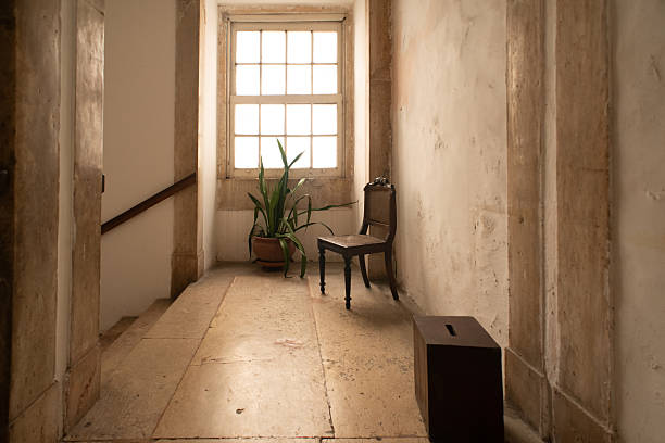 Salvador, Bahia, Brazil - December 8, 2025: View of the interior corridor of the Church of Our Lady of the Conceicao of the Beach during a sunny morning. Salvador, Brazil