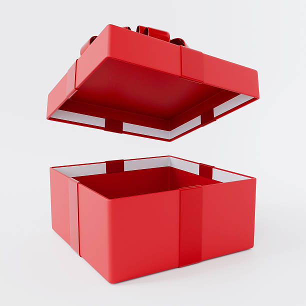 istock A striking matte red gift box with its lid suspended above, revealing the empty interior and a glimpse of an anticipated, exciting surprise. 2250918550