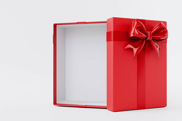 istock An empty, open red gift box featuring a glossy satin bow on the lid, set against a pristine white background, symbolizing anticipation, possibility, and a special occasion. 2250918555
