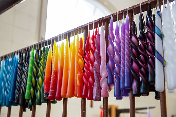 istock Colorful Candles Drying in a Candle Workshop 2250930610