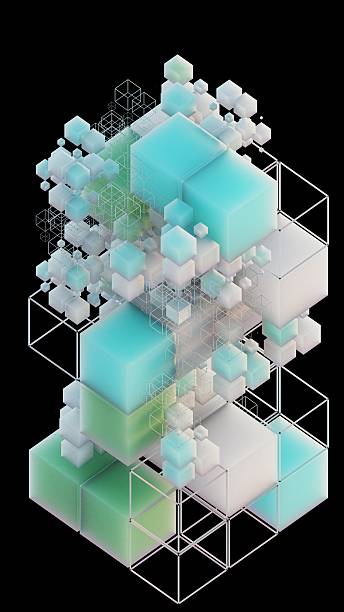 istock Abstract Geometric Cubes in Soft Colors 2250938666