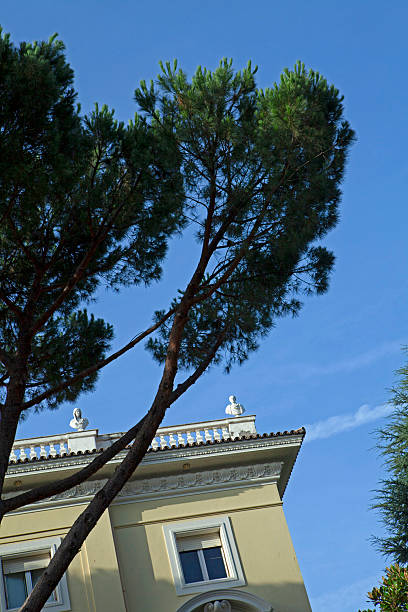 Rome, Italy - January 19th 2024: Villa Doria Pamphili - the Casino del Bel Respiro and Venus Fountain (Fontana di Venere) in the Theater Garden (Giardino del Teatro