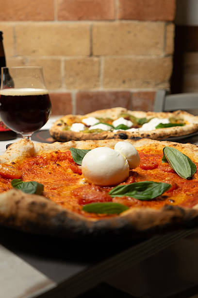 istock Pizza with Neapolitan burrata at the restaurant 2250946826