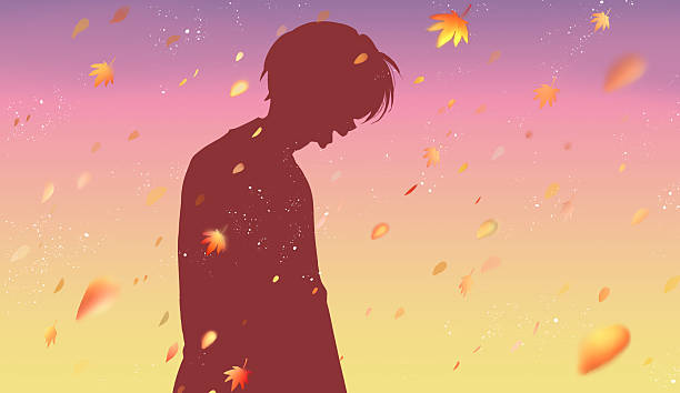 istock Side silhouette of a smiling man in autumn 2250949236