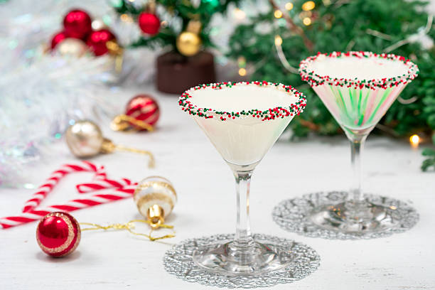 istock White sugar cookie martini with festive sprinkles rim. 2250950136