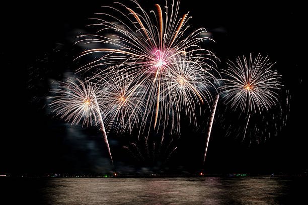 istock Colorful firework with bokeh background. New Year celebration, Abstract holiday background 2250951174
