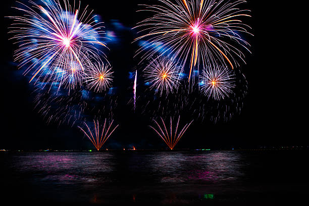 istock Colorful firework with bokeh background. New Year celebration, Abstract holiday background 2250951185
