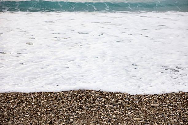 Waves crashing onto the shore