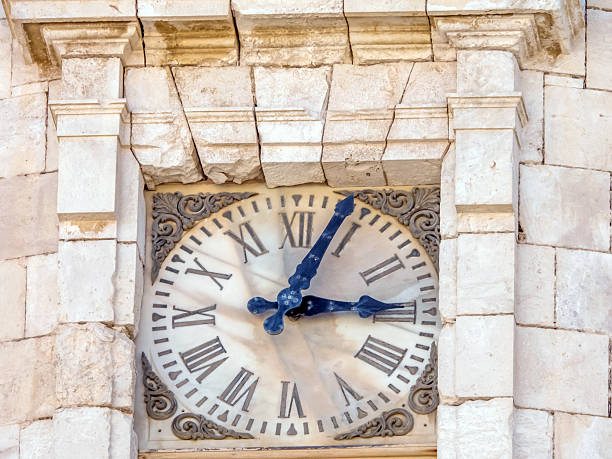 Wall clock of Cadiz Cathedral, Cadiz, Andalusia, Spain