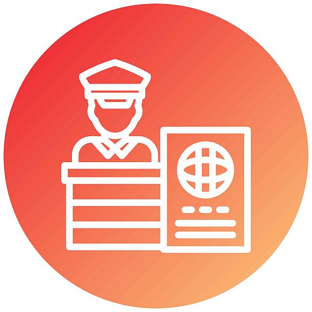 Vector Design Passport Control Icon Style