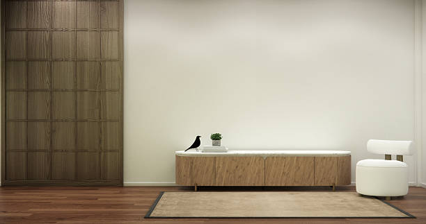 istock interior design has a armchair on empty room japanese design,3D rendering 2250957420