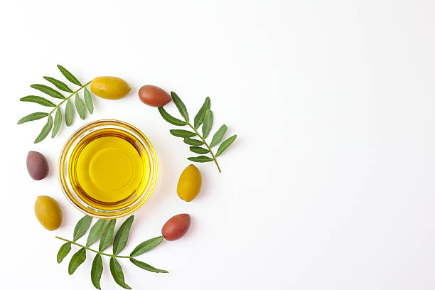 istock A premium olive oil with olives and fresh leaves, 2250964004