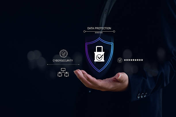 istock Cybersecurity and data protection concept with a digital shield icon above a hand, symbolizing secure access, privacy control, encrypted information, and modern protection technology for businesses. 2250971042