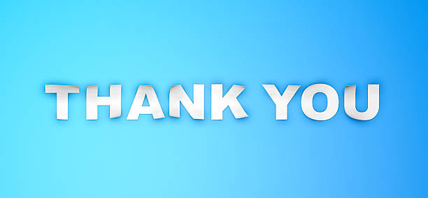 istock Thank You Paper Text on Blue Background 2250971713