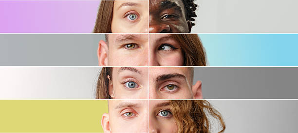 istock Diverse array of human eyes showcasing a spectrum of colors and features on a neutral background with vibrant gradients 2250973075