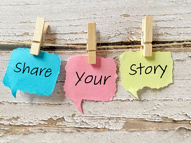 istock Share your story inspirational storytelling message 2250980605