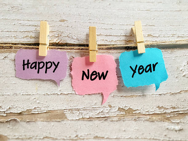 istock Happy New Year celebration greeting quote 2250980687